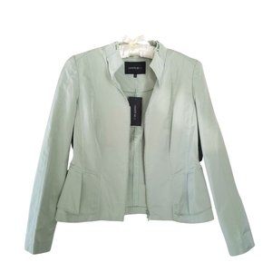 🌸 New Lafayette 148 New York Women's Frosted Mint Tailored Jacket Size 10
